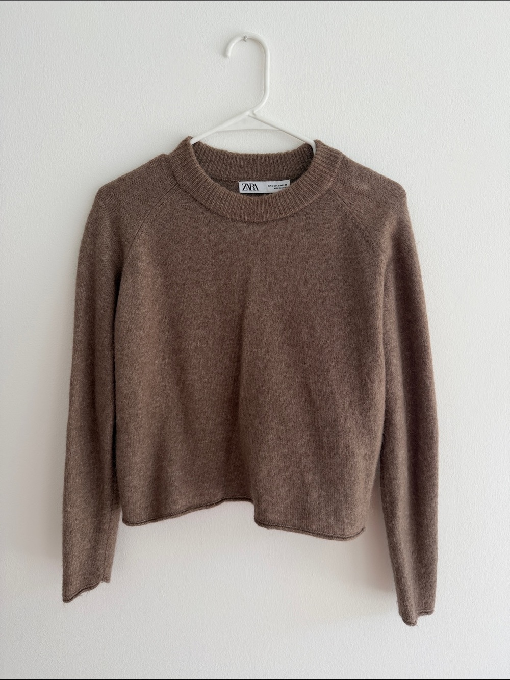 ZARA Taupe Brown Crewneck Sweater